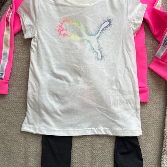 Puma Pink Jacket and Black Leggings Set - Picture 2 of 2